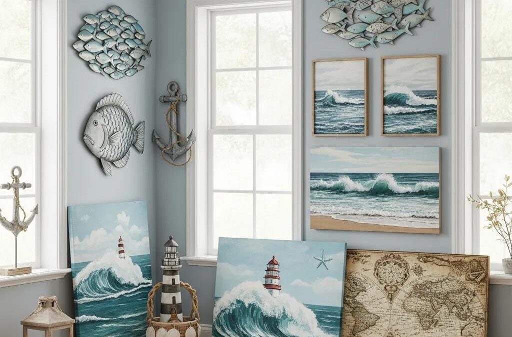 How to Style Nautical Wall Art in a Beach House or Coastal Room