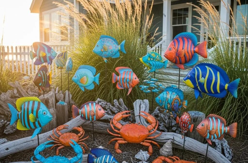 Marine Life Metal Sculptures: Fish, Crabs, and Lobsters for Coastal Homes